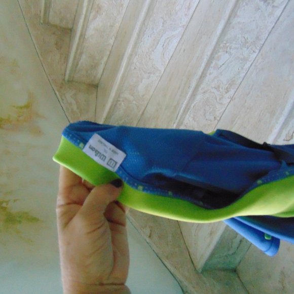 Women's Wilson Hyper Tek System Polo Shirt Short Sleeve Blue 1/4 Zip Top XL - Picture 9 of 9